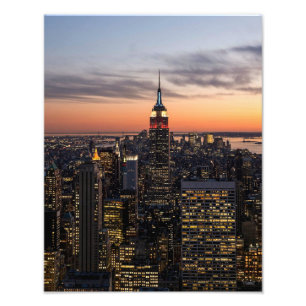Dusk falls on Manhattan - Photo Print