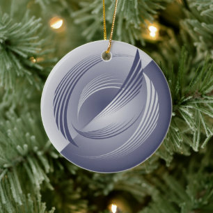 Dusk feathers ceramic ornament