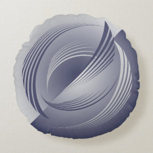 Dusk feathers round cushion