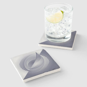 Dusk feathers stone coaster