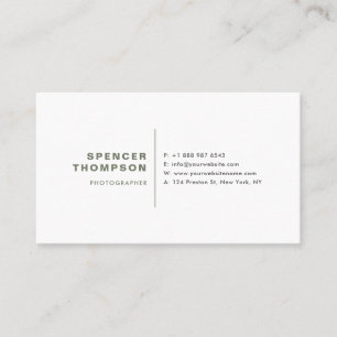 Dusk Green Modern Sans Serif Typography Minimalist Business Card