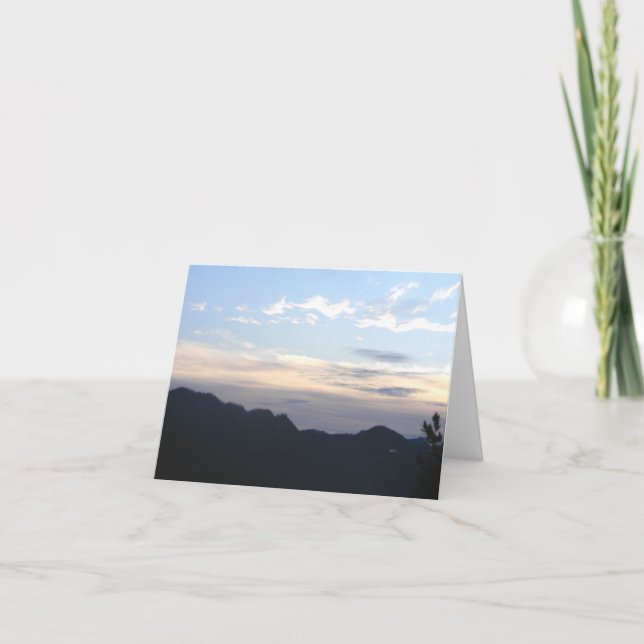 Dusk in the mountains..... card (Front)