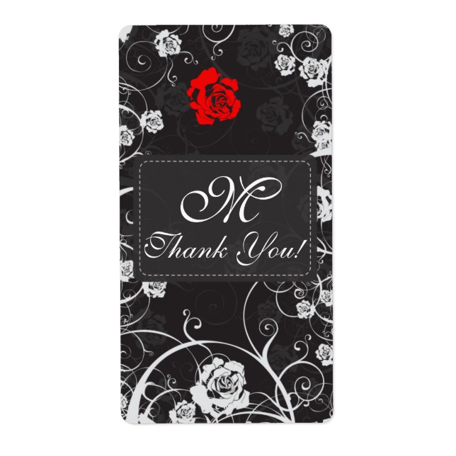 Dusk Monogram Thank You Shipping Label (Front)