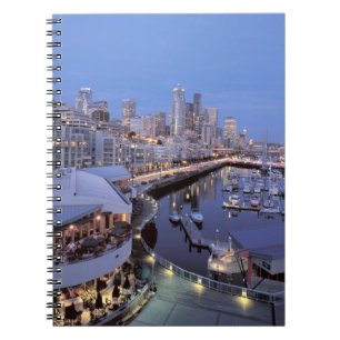 Dusk on Bell Harbour in Seattle, Washington. Notebook