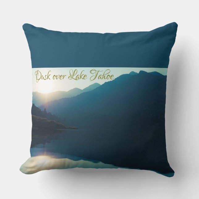Dusk over Lake Tahoe Cushion (Front)