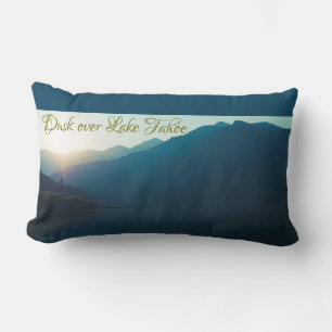 Dusk over Lake Tahoe Lumbar Cushion