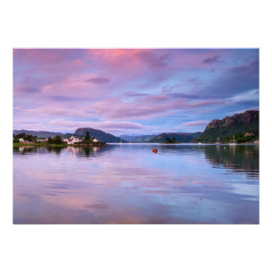 Dusk Sky Reflections on Loch Carron Photo Print