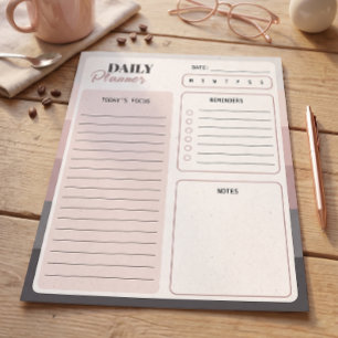 Dusk Stripes Daily Planner Notepad