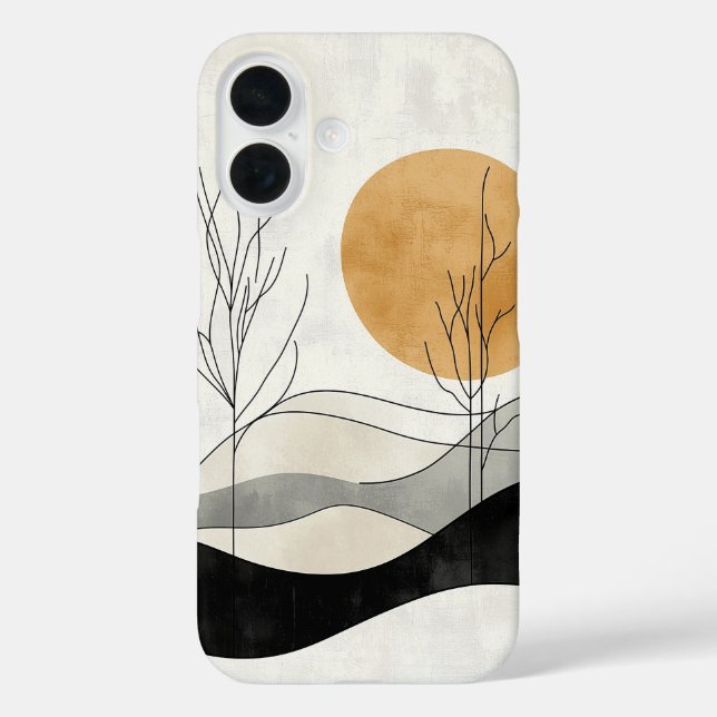 Dusk Tree Silhouette Phone Case (Back)
