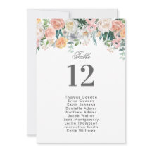 Dusk Watercolor Flower | Seating Chart