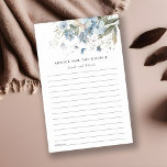 Dusky Blue Cottage Floral Advice For Couple Shower<br><div class="desc">Dusky Blue Watercolor Cottage Floral Collection.- it's an elegant script watercolor Illustration of soft delicate blue purple meadow flowers perfect for your summer spring and country wedding & parties. It’s very easy to customise, with your personal details. If you need any other matching product or customisation, kindly message via Zazzle....</div>