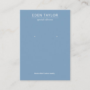 Dusky Blue Earring Display Business Card