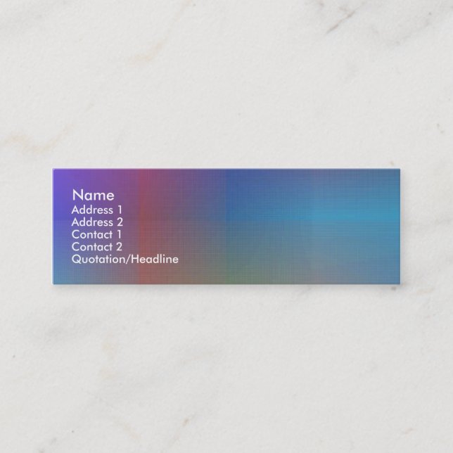 Dusky Colour I - Template Mini Business Card (Front)