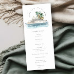 Dusky Cruise Ship Palm Seascape Wedding Program<br><div class="desc">Dusky Cruise Ship Palm Seascape Theme Collection.- it's an elegant script watercolor Illustration of watercolor cruise ship with palm and greenery, perfect for your coastal beachy cruise wedding & parties. It’s very easy to customise, with your personal details. If you need any other matching product or customisation, kindly message via...</div>