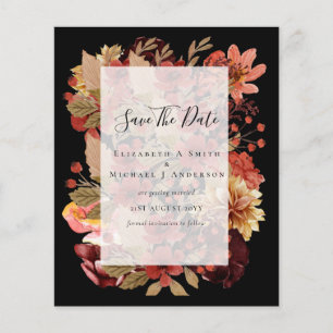 Dusky Fall BUDGET WEDDING SAVE DATES Terracotta Flyer