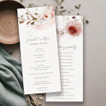 Dusky Fall Marsala Blush Floral Wedding Program<br><div class="desc">Dusky Fall Marsala Blush Floral Watercolor Collection.- it's an elegant script watercolor Illustration of pastel subtle dusky autumn floral with dry leaves perfect for your fall, wedding & parties. It’s very easy to customise, with your personal details. If you need any other matching product or customisation, kindly message via Zazzle....</div>