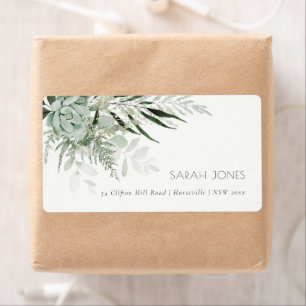 Dusky Green Leafy Fern Succulent Foliage Address