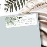 Dusky Green Leafy Fern Succulent Foliage Address Return Address Label<br><div class="desc">If you need any further customisation please feel free to message me on yellowfebstudio@gmail.com.</div>