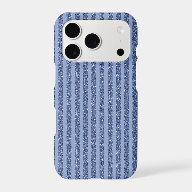 Dusky Indigo Glitter Style Horizontal Stripes (Back)