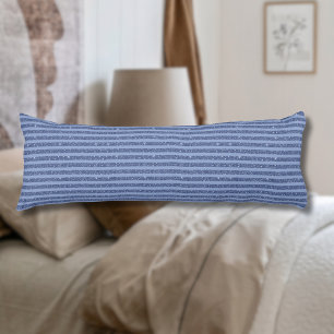 Dusky Indigo Glitter Style Horizontal Stripes Body Cushion