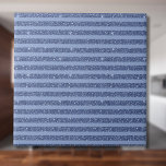 Dusky Indigo Glitter Style Horizontal Stripes Ceramic Tile<br><div class="desc">This design features horizontal stripes in a deep dusky indigo shade with a glitter-style texture. The glitter effect is image only and does not shine or contain real glitter. Muted indigo tones paired with clean horizontal lines create a calm, elegant look with a slightly moody character. The pattern feels modern,...</div>