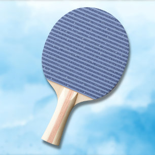 Dusky Indigo Glitter Style Horizontal Stripes Ping Pong Paddle
