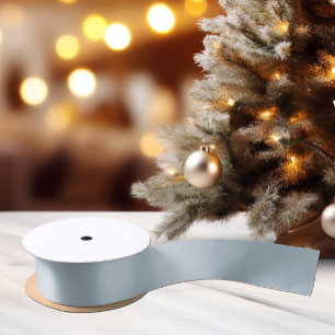 Dusky Light Winter Blue - Satin Ribbon