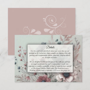  Dusky Petals and Soft Serenity Floral Enclosure Card