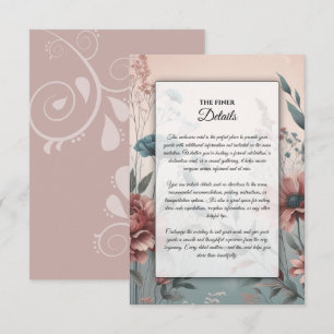 Dusky Petals and Soft Serenity Floral  Enclosure Card