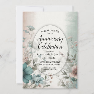 Dusky Petals and Soft Serenity Floral Invitation