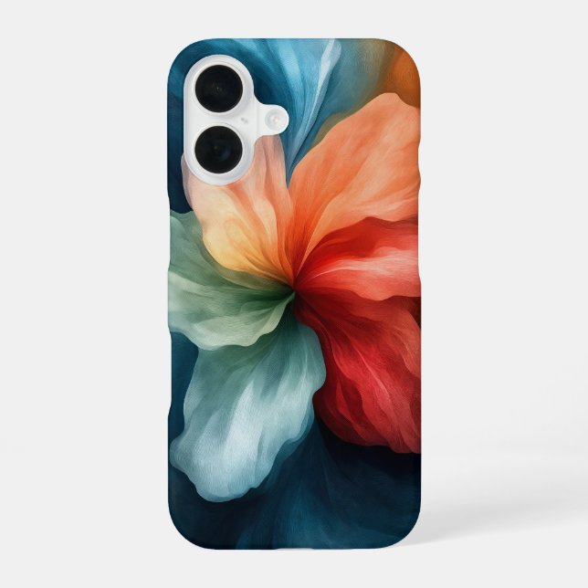 Dusky Petals iPhone 16 Case (Back)