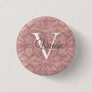 Dusky Pink 3 Cm Round Badge