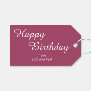 Dusky Pink Birthday Gift Tags