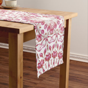 Dusky Pink Floral Mandala Medium Table Runner