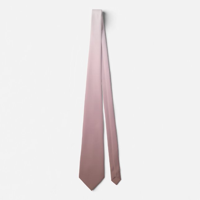 Dusky Pink Gradient Modern Minimalist Tie (Front)