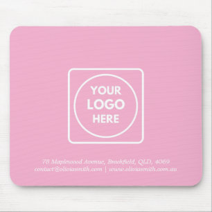 Dusky Pink Logo Branding Promo mouse pad