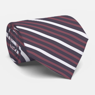 Dusky Red, Purplish Gray And Ghost White Stripes   Tie