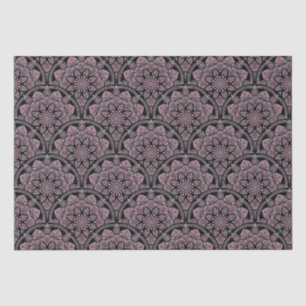 Dusky Rose Fronds Mandala Art Deco Scallops Craft Tissue Paper
