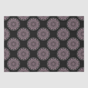 Dusky Rose Fronds Polka Dots Mandala Tissue Paper