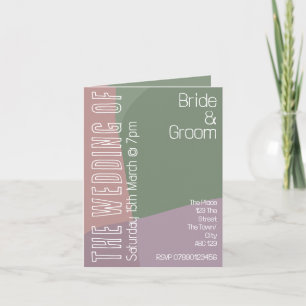 dusky rose lavender green pastel personalized note card