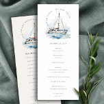 Dusky Sailboat Yacht Seascape Wedding Program<br><div class="desc">If you need any other matching product or customisation,  kindly message via Zazzle.</div>