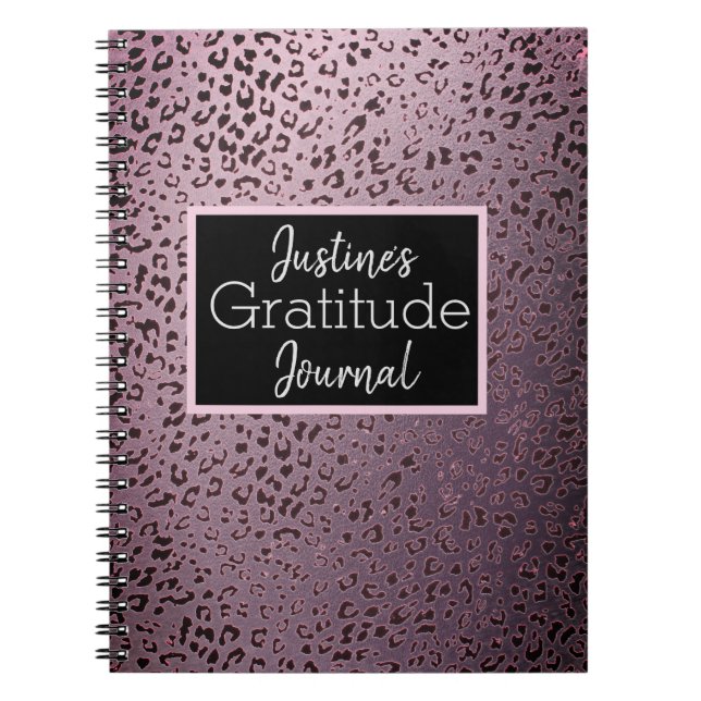 Dusky Violet Leopard Gratitude Journal (Front)