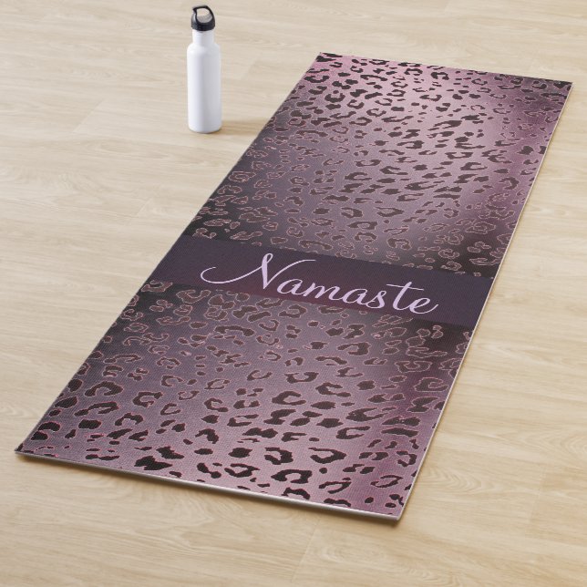 Dusky Violet Leopard  Namaste Yoga Mat (In Situ)