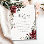 Dusky Warm Winter Festive Foliage Bridal Shower Thank You Card<br><div class="desc">If you need any further customisation please feel free to message me on yellowfebstudio@gmail.com.</div>