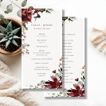 Dusky Warm Winter Festive Foliage Wedding Program<br><div class="desc">If you need any further customisation please feel free to message me on yellowfebstudio@gmail.com.</div>