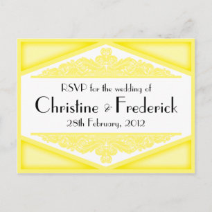 Dusky Yellow Vintage, RSVP postcard