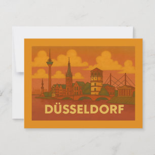 Düsseldorf Germany City Art Postcard