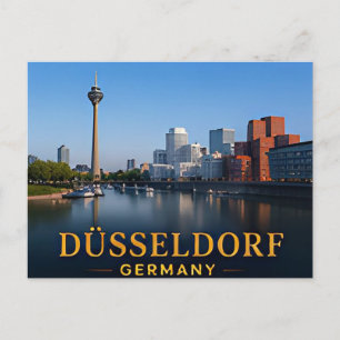 Dusseldorf Germany Modern City Travel Destination Postcard