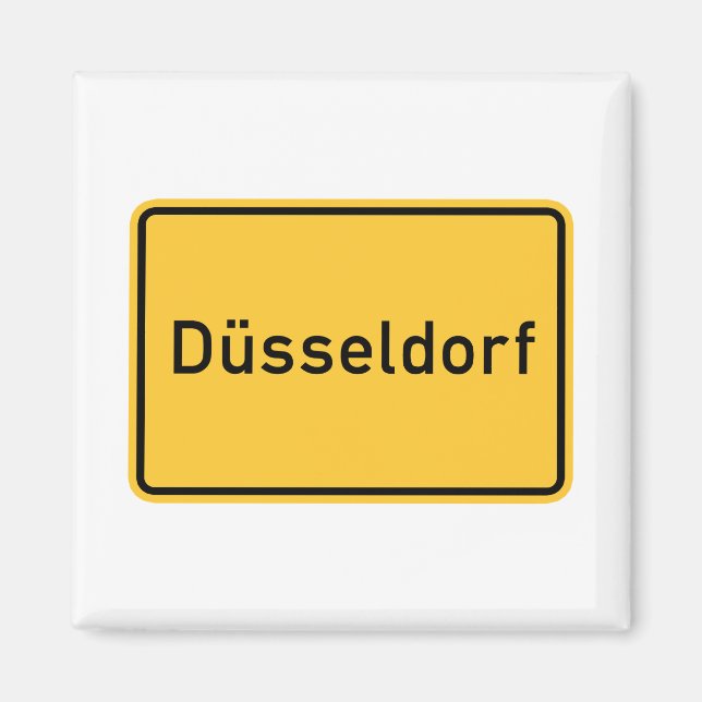 Dusseldorf, Germany Road Sign Magnet (Front)