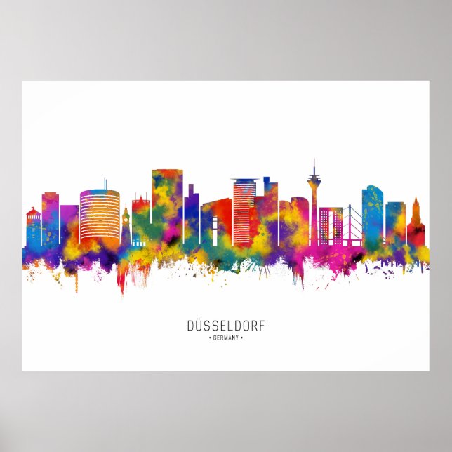 Dusseldorf Germany Skyline Poster (Front)